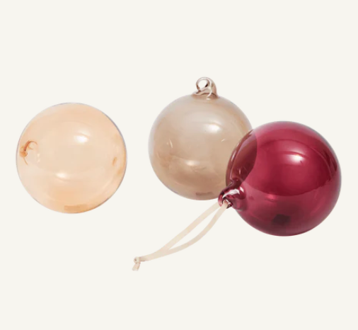 BAUMSCHMUCK GLASKUGELN (3ER SET)