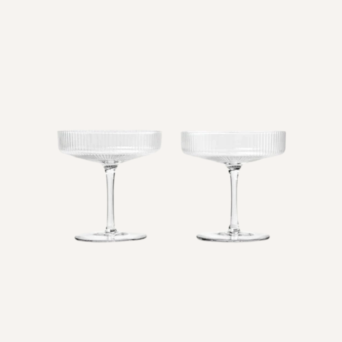 CHAMPAGNERGLAS RIPPLE (2ER SET)