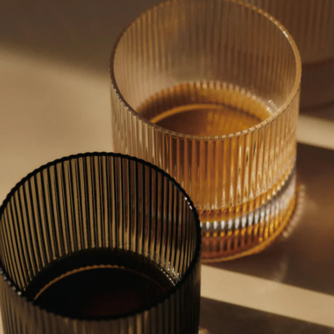 GLAS RIPPLE TUMBLER (2ER SET)
