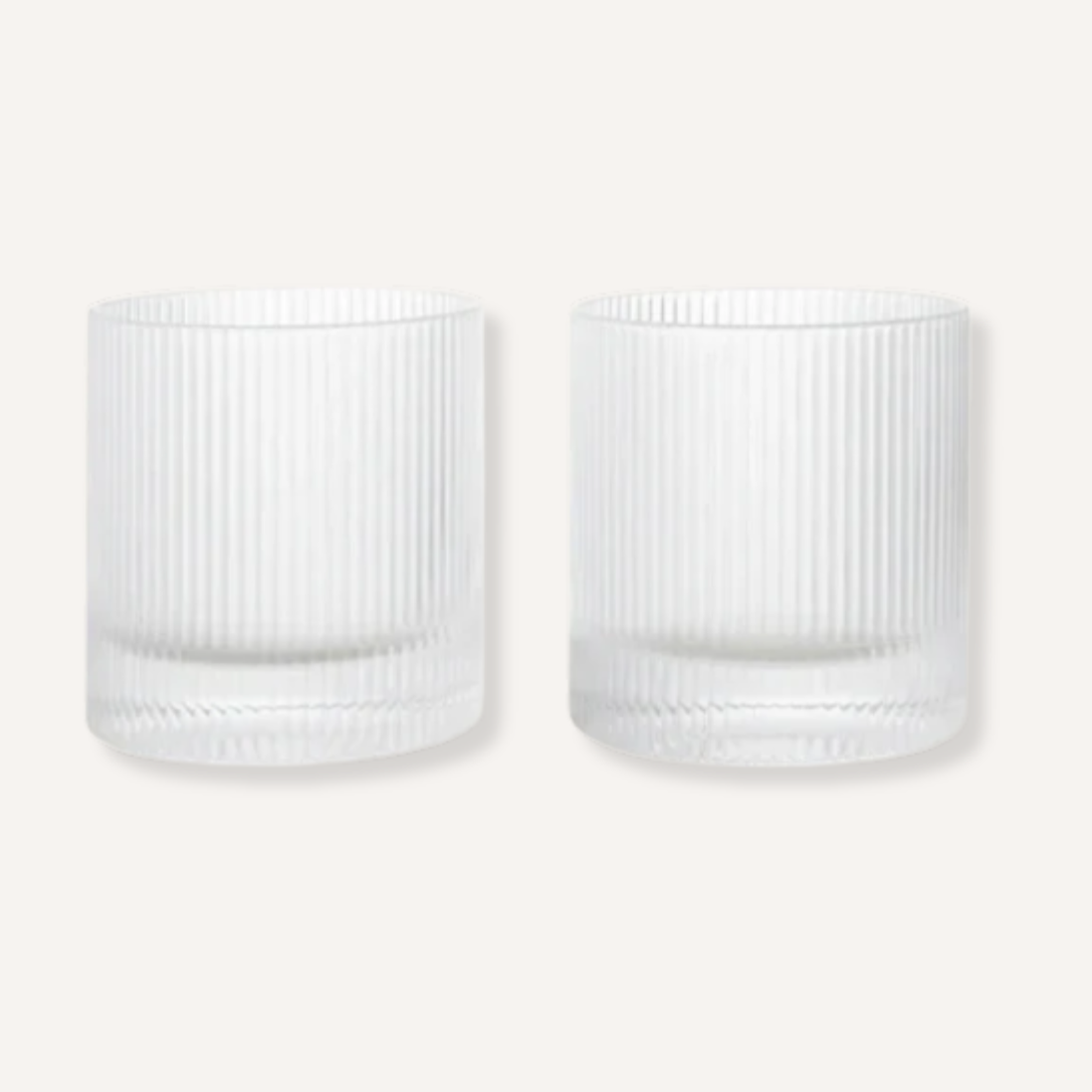 GLAS RIPPLE TUMBLER (2ER SET)