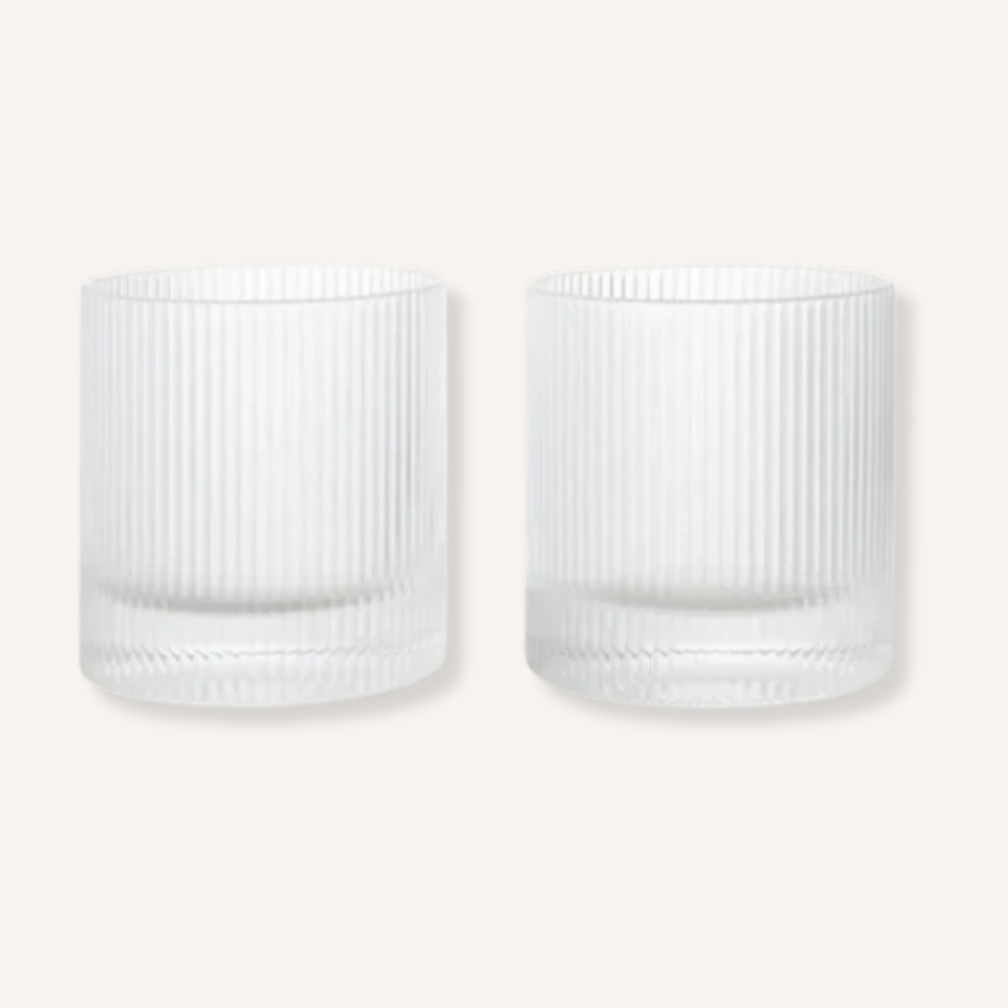GLAS RIPPLE TUMBLER (2ER SET)
