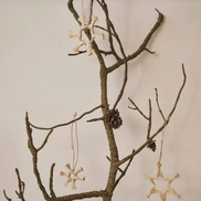 BAUMSCHMUK JUTE STERNE (3ER SET)