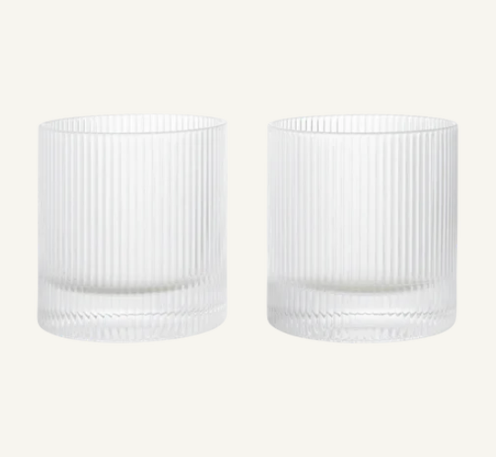 GLAS RIPPLE TUMBLER (2ER SET)