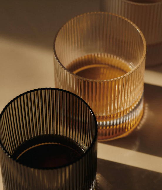 GLAS RIPPLE TUMBLER (2ER SET)